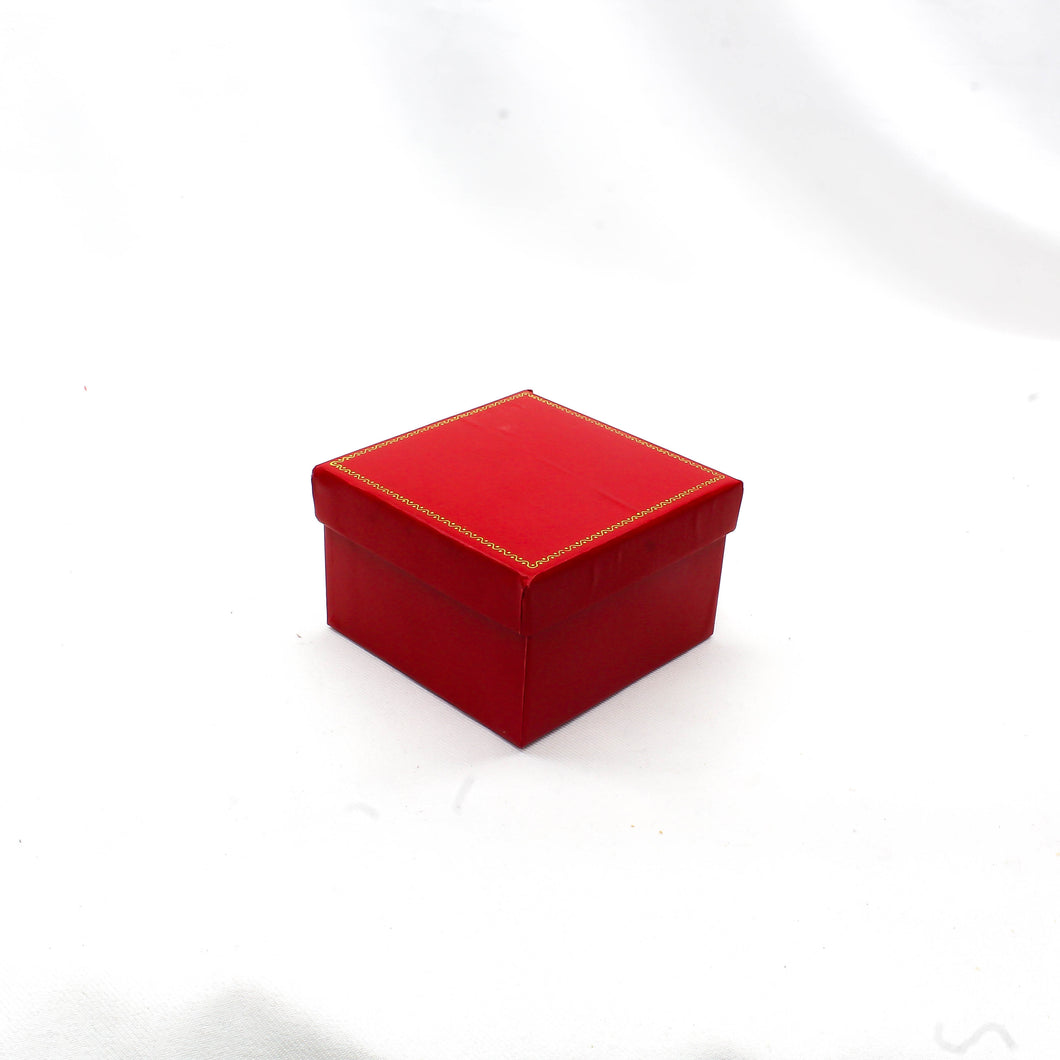 Caja De Cartón tipo Cartier Para Anillo - Rojo