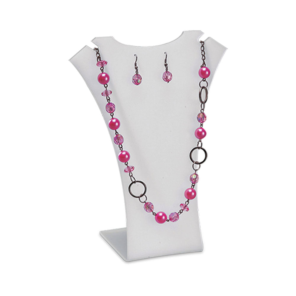 EXHIBIDOR DE ACRÍLICO FROST CUELLO ROMANO CHICO PARA COLLAR/ARETES