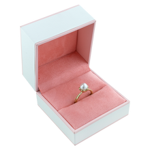 Cargar imagen en el visor de la galería, Estuche Versalles Para Anillo - Blanco/Salmón
