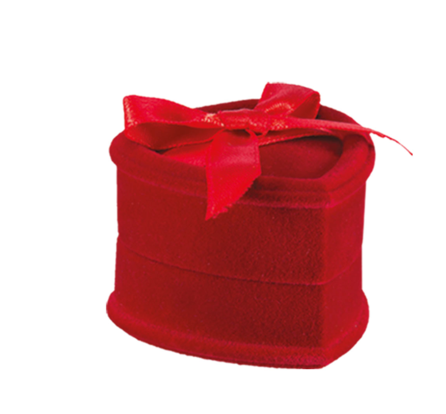 ESTUCHE JOYERIA DE CORAZÓN CON MOÑO // PARA ARETE