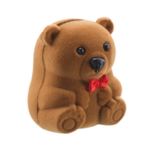 Cargar imagen en el visor de la galería, ESTUCHE DE JOYERIA FORMA DE OSO // ARETE
