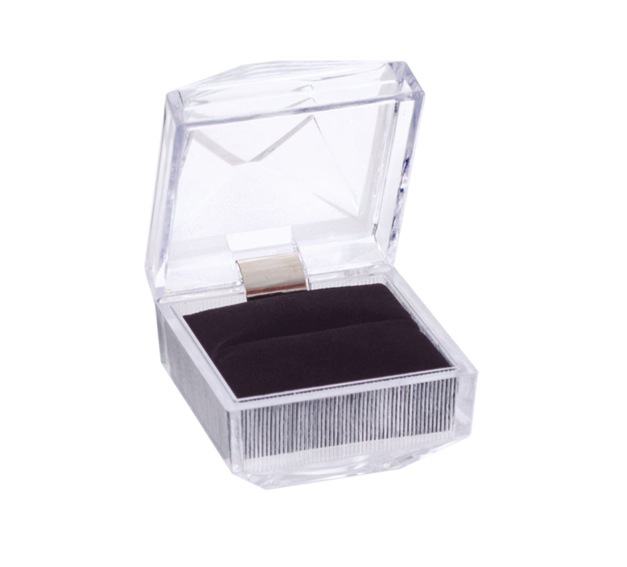 Estuche De Acrílico Cristal Para Anillo / Broqueles