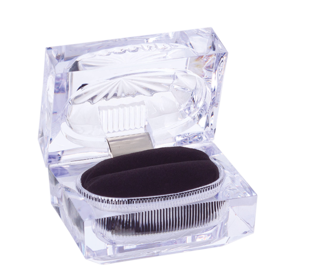 Estuche De Acrílico Cristal Para Argollas