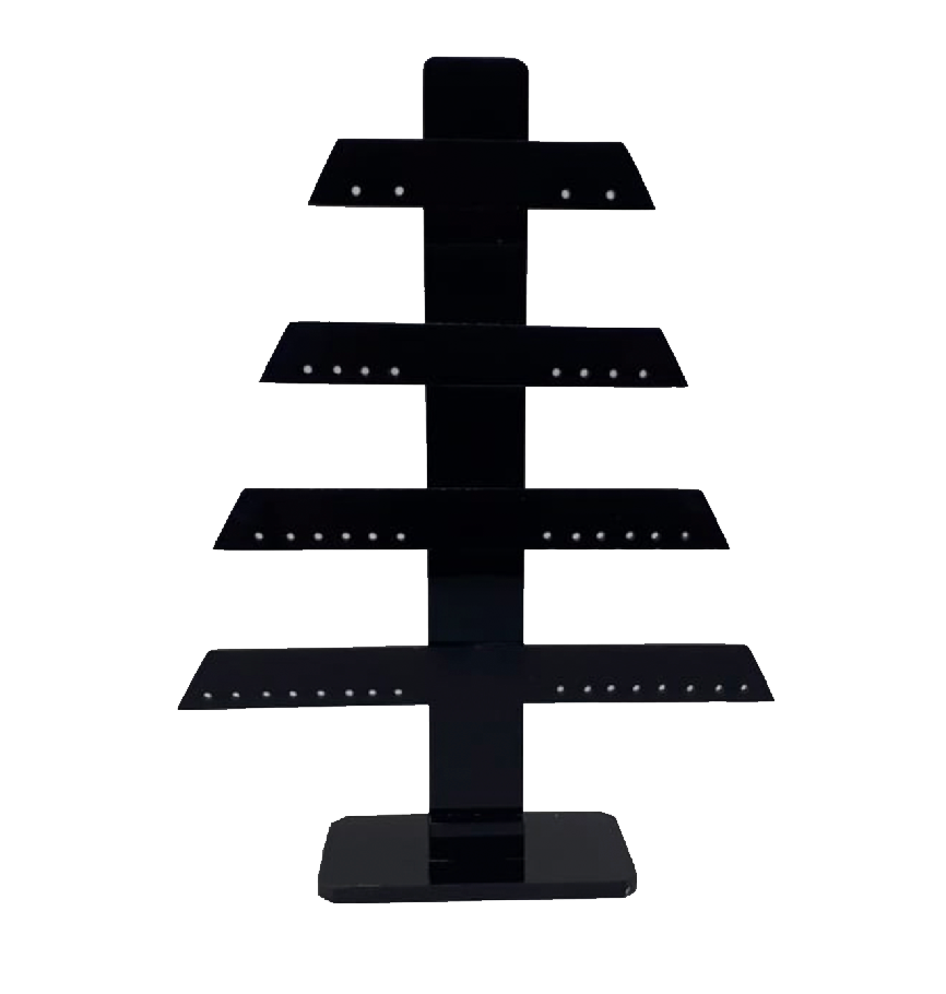 Exhibidor de aretes // Piramide de acrilico // 4 niveles