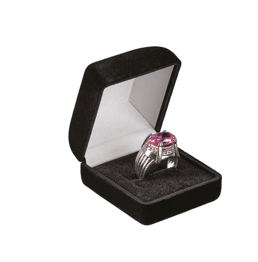 Estuche Flock Para Anillo