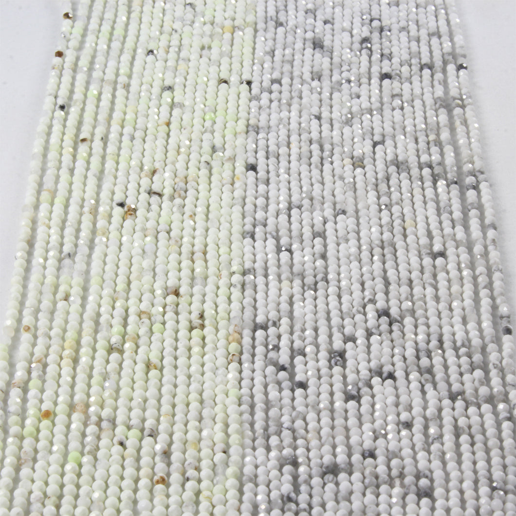 Tira de Howlita Semipreciosa Tamaño Lenteja